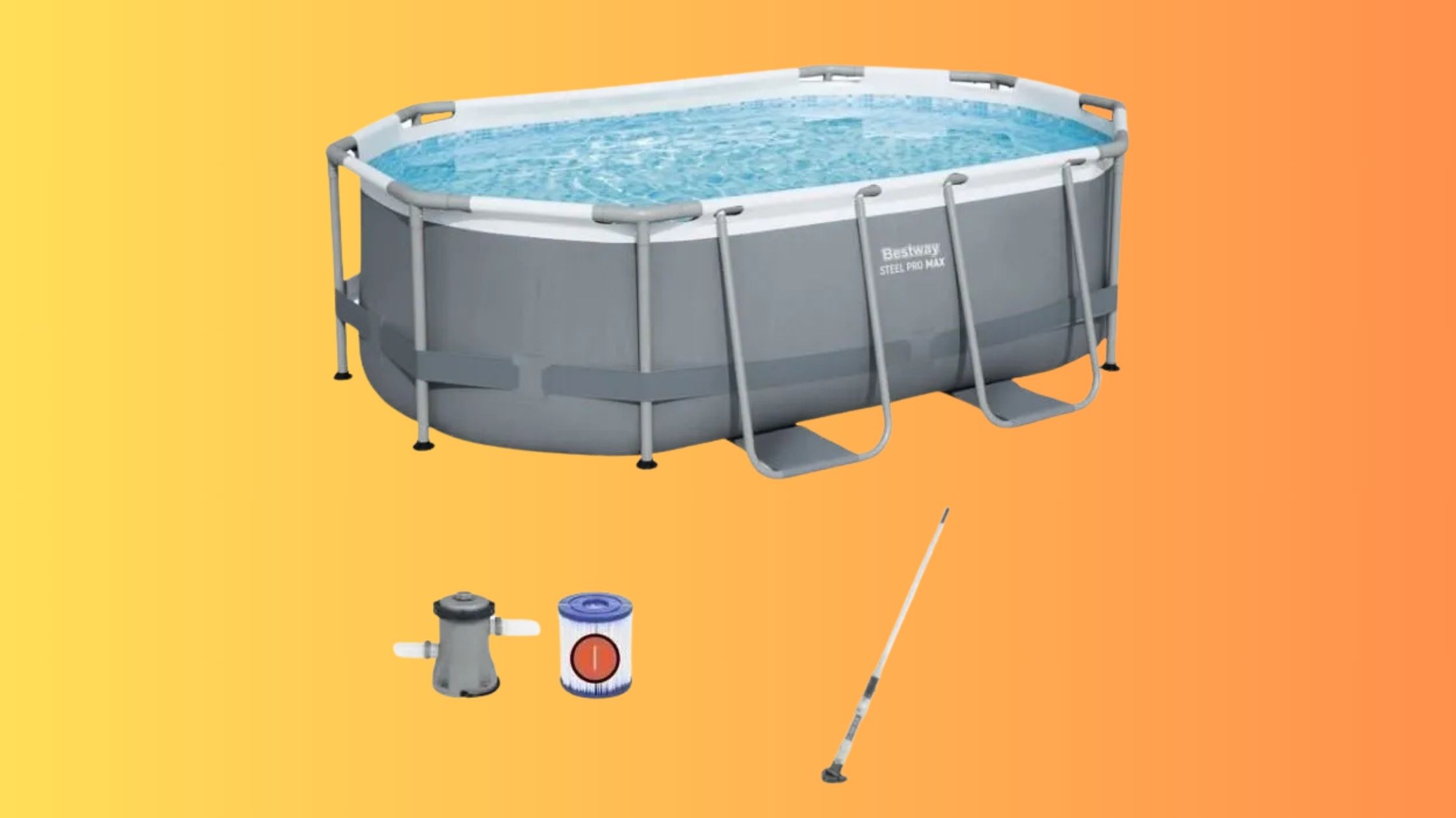 Le kit piscine tubulaire Bestway Steel Pro Max + aspirateur balai électrique est en promo © Cdiscount